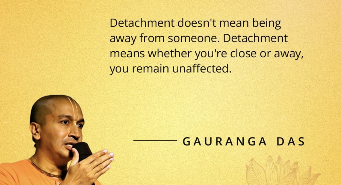 Detachment a part of  being Truly Extraordinary